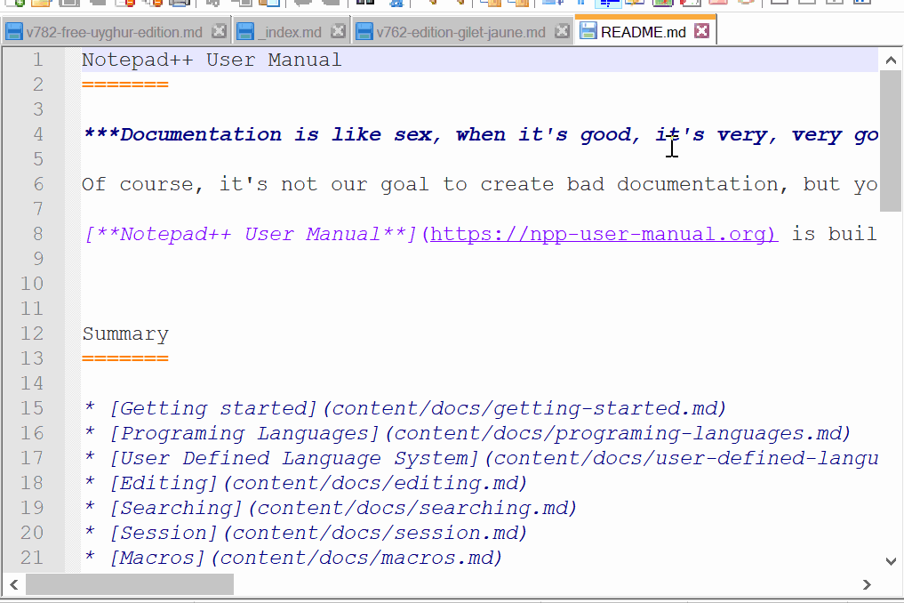 Notepad++ 文本编辑器多标签和多视图界面
